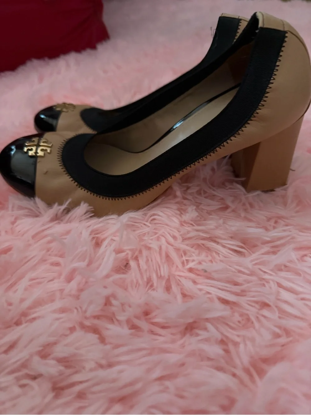 Tory Burch Beige Leather Jolie Heels